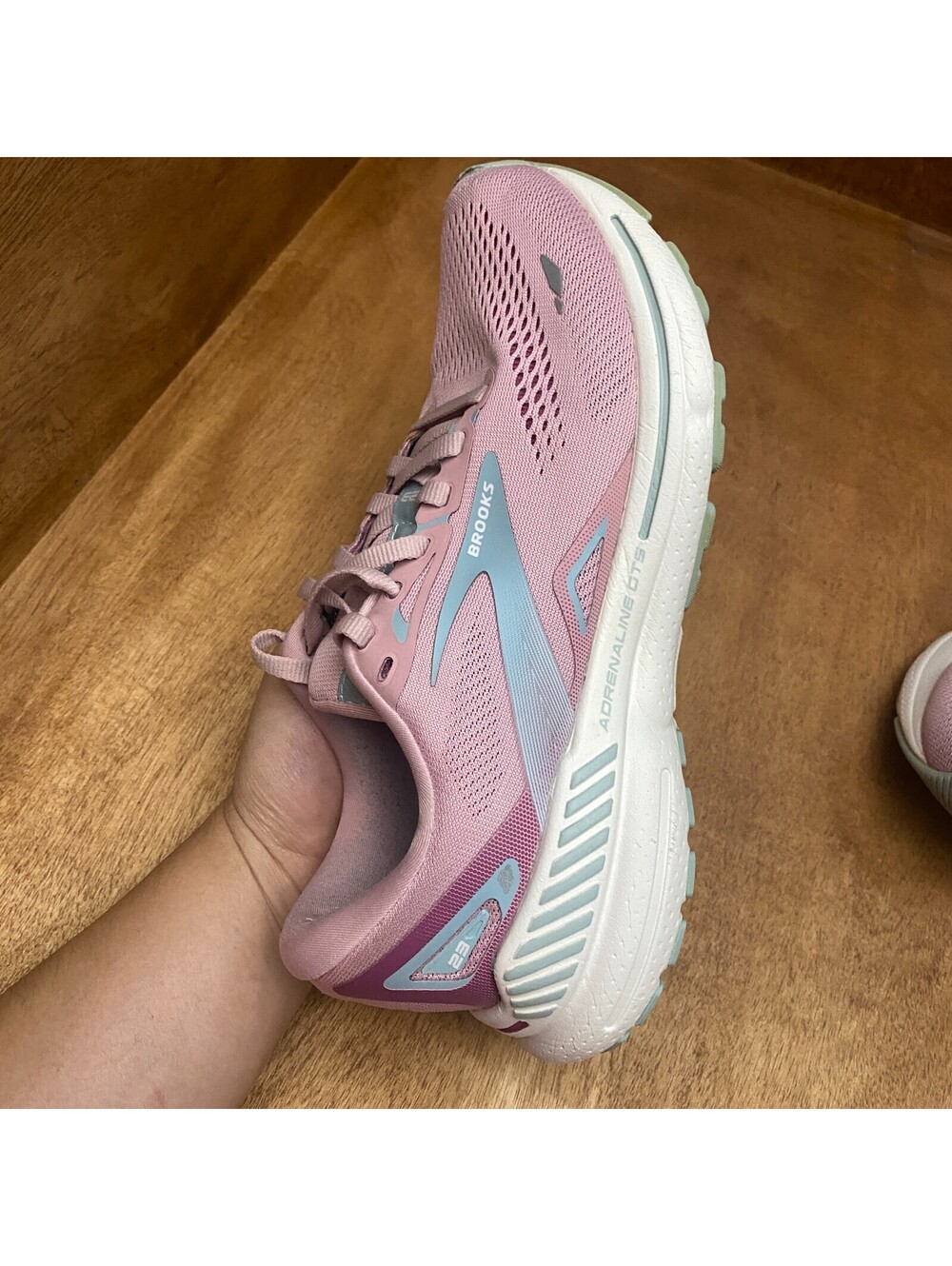 Brooks Adrenaline GTS 23 Running Shoes Women Sz 7.5 Pink 1203811B667 *No Insoles - Picture 11 of 15